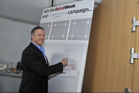 Mike Shearwood shows support for Retail Week's Fair Rates for Retail campaign
